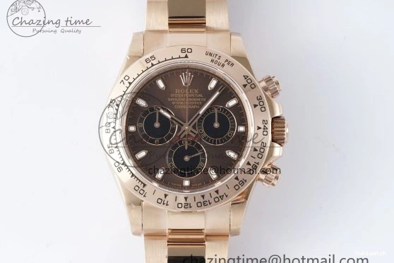 Dial SA4130 Best Edition QF Daytona on 116505 V2 Brown Bracelet RG 1:1 0324